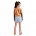 Blusa de Ursinho com Mangas de Tule H5342