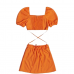 Vestido Laranja Double Authoria R3786