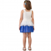 CONJUNTO MON SUCRE BLUSA E SAIA DE TULE BRANCO E AZUL 