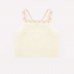 Cropped Off White Com Perolas Pituchinhus de Tule 28288