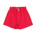 Shorts de Sarja com Strass Vermelho Preppy H5616