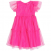 Vestido Pink de Tule com Glitter H5592