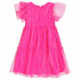 Vestido Pink de Tule com Glitter H5592