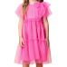 Vestido Pink de Tule com Glitter H5592