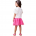 Conjunto Momi Blusa e Saia de Tule Rosa com glitter H5711