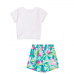  Conjunto Momi Mini Blusa e Shorts Verde Floral J6084