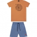 Conjunto Lamon Camiseta Laranja Neon e Bermuda Moleton 30828