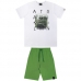 Conjunto Lamon Camiseta Branca e Bermuda Verde 30799