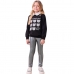 Conjunto Momi Blusa Moletom e Legging Brilhosa H6169