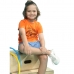 Conjunto Lamon Camiseta Laranja Neon e Bermuda Moleton 30828