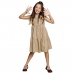 Vestido Tricoline Babado Laços Cristais Pituchinhus
