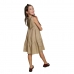 Vestido Tricoline Babado Laços Cristais Pituchinhus