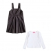 Conjunto Momi Blusa Manga Longa e Vestido Preto J6806
