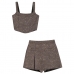 Conjunto Iam Authoria Top e Short Saia Marrom R5367