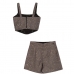 Conjunto Iam Authoria Top e Short Saia Marrom R5367