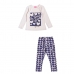 Conjunto Blusa Ml Bege e Legging Azul Marinho J6456