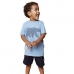 Conjunto Lamon Camiseta Celeste e Bermuda Marinho 30742