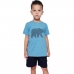 Conjunto Lamon Camiseta Celeste e Bermuda Marinho 30742