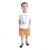 Conjunto Lamon Camiseta Branca e Bermuda Mostarda 30760