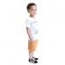 Conjunto Lamon Camiseta Branca e Bermuda Mostarda 30760