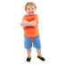  Conjunto Lamon Camiseta Laranja Neon e Bermuda Moleton 30800