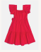 Vestido Vermelho Com Bordado Momi H6423