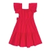 Vestido Vermelho Com Bordado Momi H6423