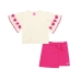 Conjunto Cinti Short/Saia Pink E Blusa 12640