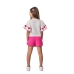Conjunto Cinti Short/Saia Pink E Blusa 12640