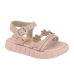 Sand&aacute;lia Infantil Molekinha Tiras Florais Rosa 2751101