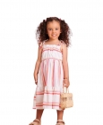 VESTIDO MOMI LISTRADO COM MICANGAS