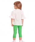 Conjunto Blusa Off White e Legging Verde Momi