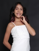 Vestido Iam Off White Tule Com Brilhos R4654